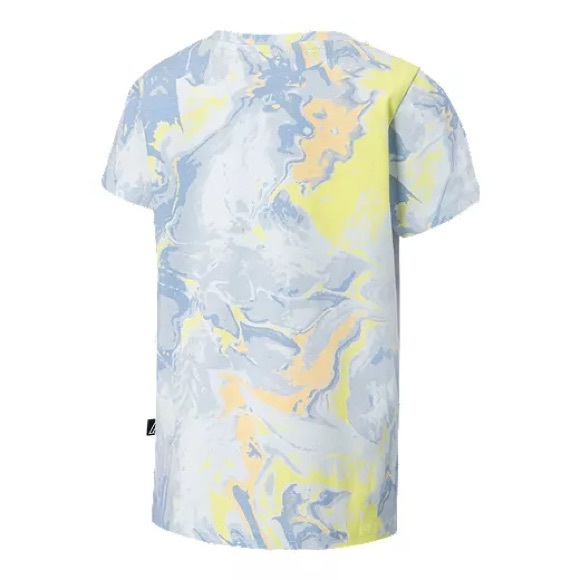 NWT Ripzone Blue, Peach, & Yellow Marble Patterned Lightweight Active T-Shirt - Picture 2 of 7